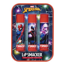 Lip Smacker Marvel's Spiderman Holiday Flavoured Lip Balm Tin feuchtigkeitsspendendes, beruhigendes Trio-Soda-Pop, erstaunliche Beerenkraft und Zuc