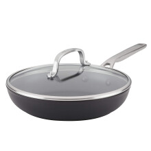 KitchenAid Hard Anodized Inductie Koekenpan met Deksel, 10 Inch, Mat Zwart