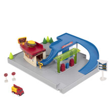 Dirigido por Battat - Playset de posto de gasolina e restaurante Drive-Thru - Acessrios de carro de brinquedo para crianas - Conjunto de 5 pea