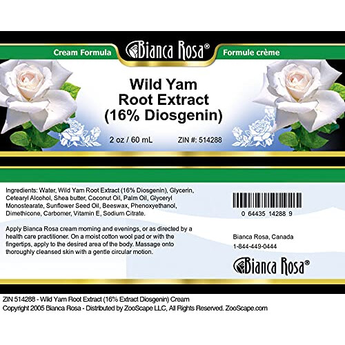 Wild Yam Root Extract (16% Diosgenin) Cream (2 oz ZIN: 514288) 1