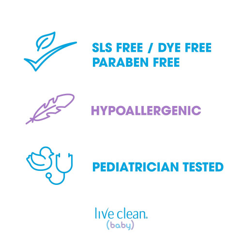 Lavagem calmante para bebs Live Clean 10 onas 2