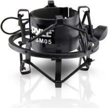 Pyle Updated Pro Shock Clip Holder Anti-vibration Mount Standard Size Quick Angle Adjustment Padded Mic Clamp Easily Locks into Position D