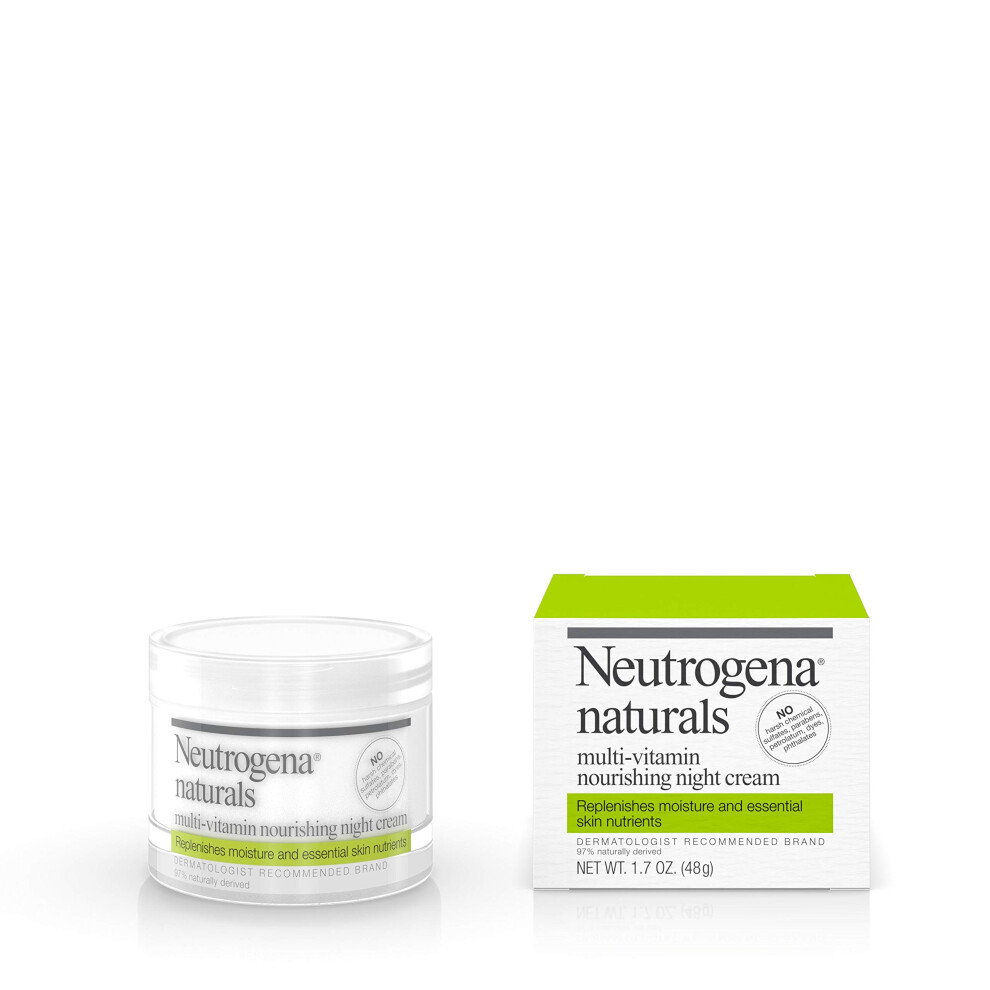 Neutrogena Naturals Multi-Vitamin Moisturizing & Nourishing Night Face Cream with Antioxidant Bionutrients & Vitamins B  C & E  Non-Comedogenic &