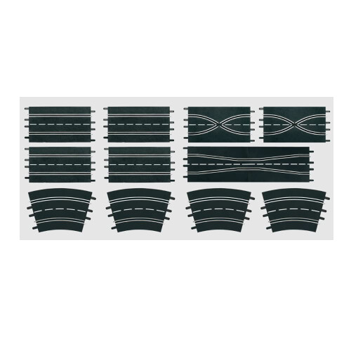 Carrera Extension Set (4 Straights, 2 Lane Change Sections 2 Chicanes, 4 Curves 2/30)