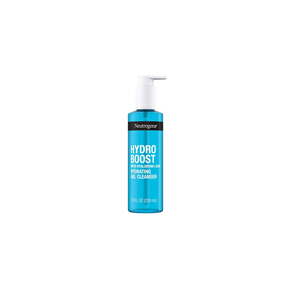 Neutrogena Hydro Boost Facial Cleansing Gel  Hydrating Gentle Face Cleanser and Makeup Remover with Hyaluronic Acid  Hypoallergenic Formula  7.8