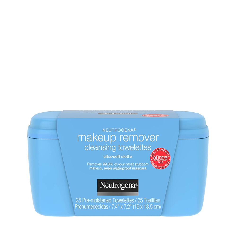 Neutrogena Makeup Remover Cleansing Towelettes  Daily Face Wipes to Remove Dirt  Oil  Makeup & Waterproof Mascara  25 ct. (Pack of 6)