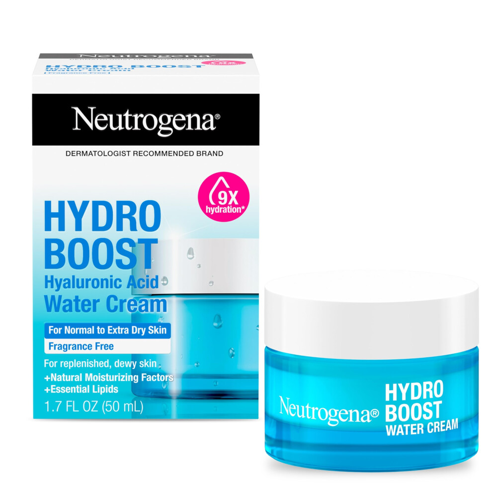 Neutrogena Hydro Boost Skincare Bundle  Hydro Boost Fragrance Free Water Cream Face Moisturizer  1.7 oz  & Trial Size Hydro Boost Fragrance Free