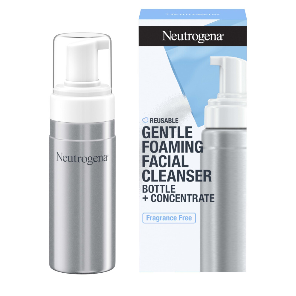 Neutrogena Reusable Gentle Foaming Facial Cleanser Starter Kit  Fragrance-Free Face Wash Concentrate is Gentle Enough for Sensitive Skin  1 Reusa
