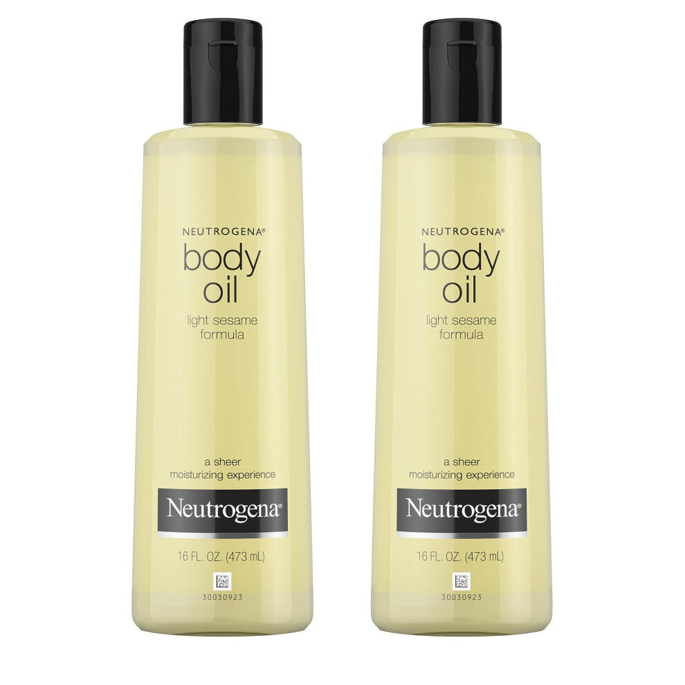Neutrogena Body Oil Light Sesame Formula  Dry Skin Moisturizer & Hydrating Body Massage Oil for Radiant & Healthy Looking Glow  Nourishing Oil fo