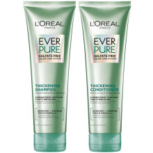 L'Oreal Paris Verdikkende Sulfaatvrije Shampoo en Conditioner, Versterkt Dun Haar, EverPure, 1 Haarkit