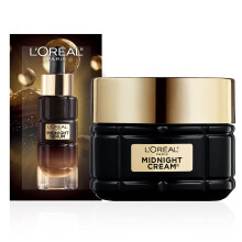 L'Oreal Paris Age Perfect Anti-Aging Midnight Cream Gesichtsfeuchtigkeitscreme zur Reduzierung von Falten und strafferer Haut 1,7 Unzen + Serumprobe