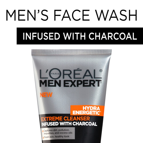 L’Oréal Paris L'Oreal Paris Men Expert Hydra Energetic Καθημερινό Καθαριστικό Προσώπου με Άνθρακα, 2 τεμ. 1