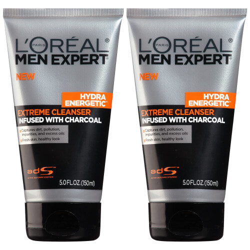 L’Oréal Paris L'Oreal Paris Men Expert Hydra Energetic Καθημερινό Καθαριστικό Προσώπου με Άνθρακα, 2 τεμ.