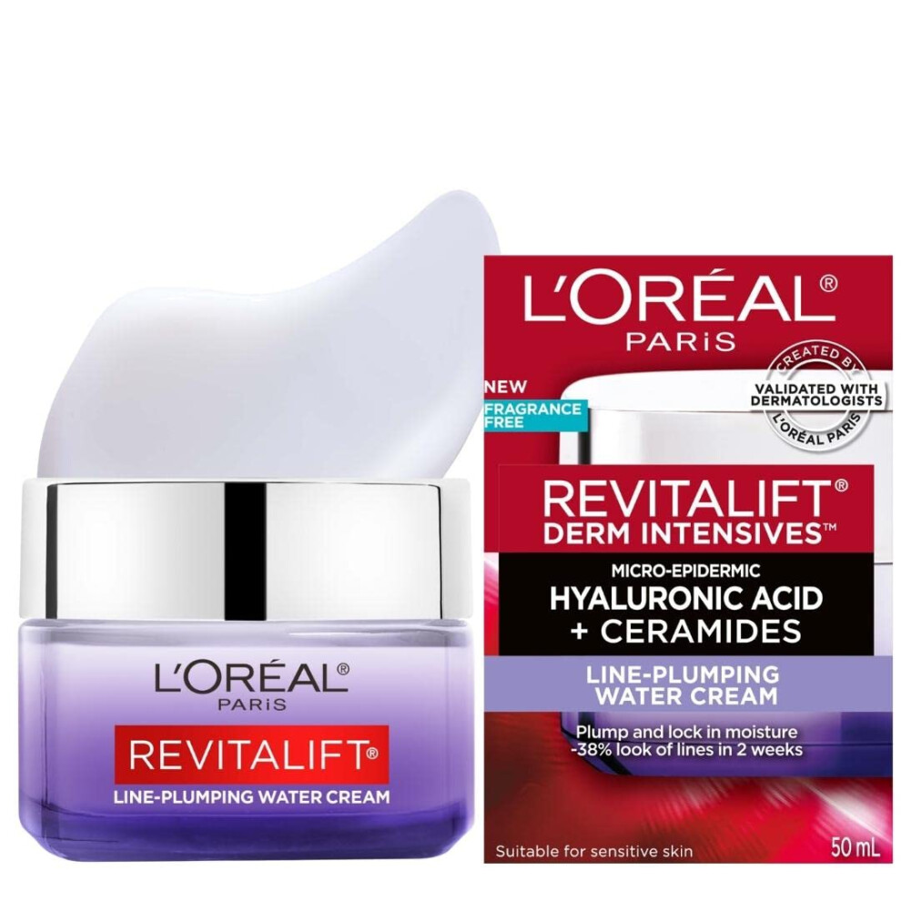 Lor? L Paris Cream L'oreal Revitalift Derm Intensives Micro-Hyaluronic Acid + Ceramides Line-Plumping Water