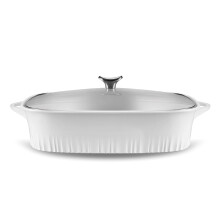 CorningWare QuickHeat braadpan van 5,7 liter met deksel Lichtgewicht braadpan Keramische antiaanbaklaag aan de binnenkant voor koken met gelijkma