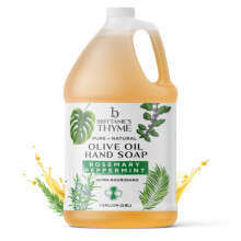 Brittanie's Pure Organic Castile Rosemary Peppermint Liquid Olive Soap Nachfllpackung 1 Gallone | Hergestellt aus natrlichen, luxurisen len, vega