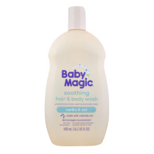 Baby Magic rauhoittava hius- ja vartalopesu | Rauhoittaa ja puhdistaa vauvan herkkδδ ihoa | Kyyneleetφn | Vanilja ja kaura | 16,5 fl oz.