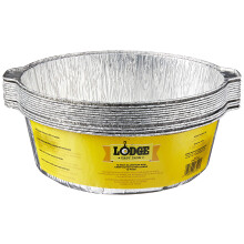 Lodge A12F12 12-Zoll-Aluminiumfolie Dutch Oven Liners 12er-Pack Silber