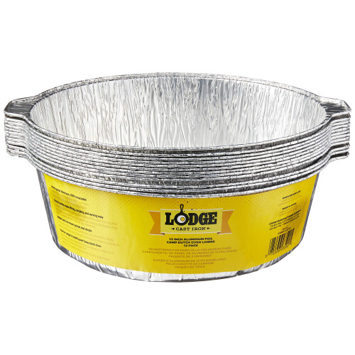 Lodge Lodge A12F12 12-tums aluminiumfolie hollndska ugnsfoder 12-pack silver