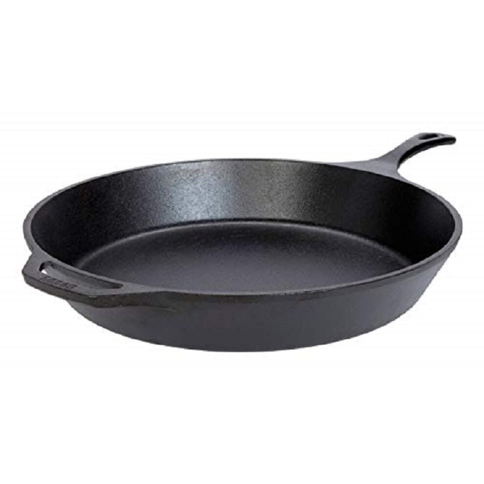 Lodge Cast Iron Lodge 15 Inch Cast Iron Pre-Seasoned Skillet - Signature Teardrop Handle - Use In The Oven On The Stove On The Grill Or Over A Campfire Black