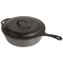 Lodge L10CF3 Gusseisenbeschichtete tiefe Pfanne, vorgewrzt, 5 Quart, Schwarz