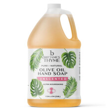 Brittanie's Pure Organic Castile Liquid Olive Oil Soap Nachfllung ohne Duftstoffe 1 Gallone | Gesicht, Krper, Geschirr, Haustiere und Wsche | Vega