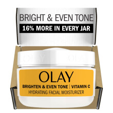 Olay Bright & Even Crema Hidratante Facial con Vitamina C y Ácido Láctico, 2 oz