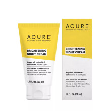 Acure Brightening Night Cream - Night Time Hydratzer Cream for Face & Neck - 100% Vegan Formula avec argan Huile Chlorella & Echinacea - Hydrati