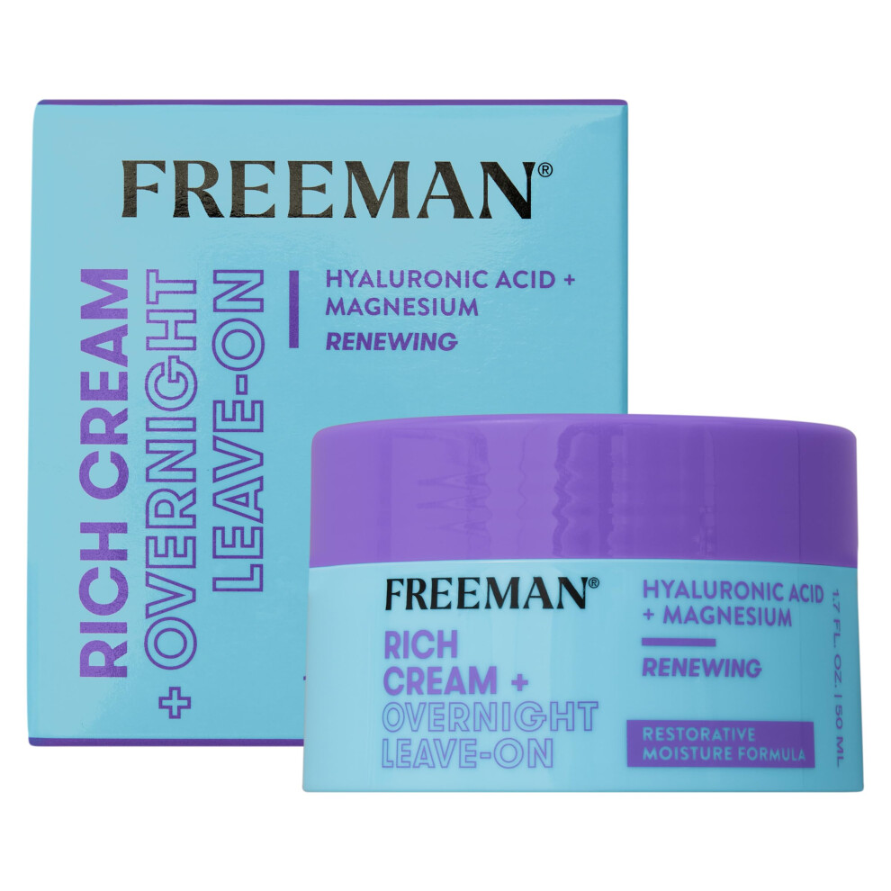 Freeman Restorative Moisturizing & Repairing Rich Cream + Overnight Leave-On Treatment For Dull & Tired Skin Infused With Magnesium & Hyaluroni