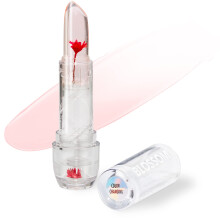 Blossom Hidratante Personalizado Mudana de Cor Blsamo Labial de Cristal Morango Perfumado Lip Stain Tint Infundido com Flores Reais 3g Vermelho