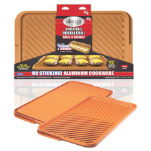 Gotham Steel XL Antiaanbakbare 2 in 1 Grill- en Koekenpan voor Kookplaat & Buitengebruik