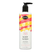 ShiKai Very Clean Body Wash (Frische Zitrusfrchte 12 oz) | Feuchtigkeitsspendender Gel-Reiniger fr trockene Haut | Mit Niacinamid-Haferprotein, den