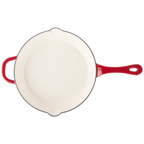 Crock-Pot Crock Pot Artisan 12 Polegadas Ferro Fundido Esmaltado Frigideira Redonda Vermelho Escarlate 2