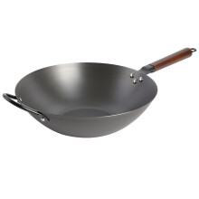 Wok i patelnia z plaskim dnem Babish ze stali weglowej 14 cali