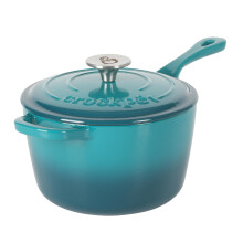 Crock-Pot 3 Qt Emaille Gietijzeren Sauspan Met Deksel - Teal Ombre