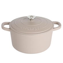 Crock Pot Artisan 7-Quart Emailleren Gietijzeren Stoofpan Met Deksel - Matte Dusty Pink