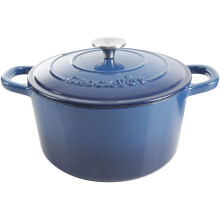 Crock-Pot Artisan Round Enameled Cast Iron Dutch Oven 5-Quart Blue