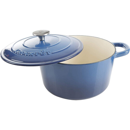 Crock-Pot Artisan Round Enameled Cast Iron Dutch Oven  5-Quart  Blue 1