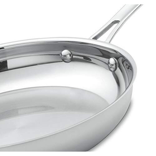 Cuisinart Frigideira aberta Cuisinart 422-30H Contour inoxidvel de 12 polegadas com ala auxiliar prata 2