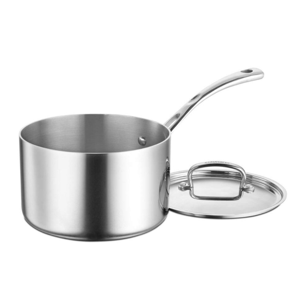 Cuisinart French Classic Tri-Ply Edelstahl-Saucentopf Mit Deckel, 4 Quart-image