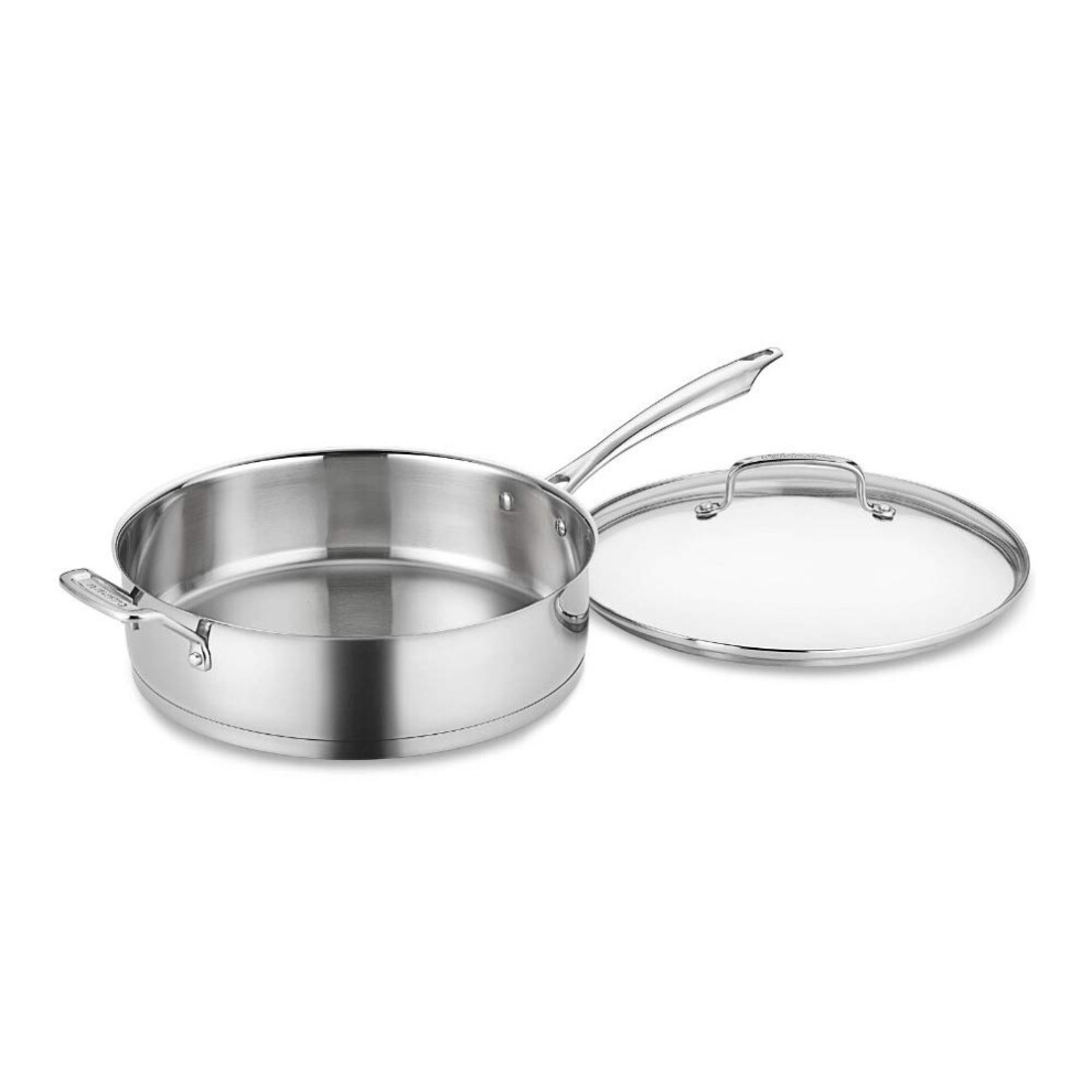Cuisinart 3-Quart Saute Pan w/Helper & Cover  Stainless Steel-image-OPC-PHTGV66-NEW