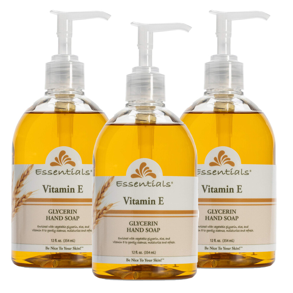 Clearly Natural Essentials By Glycerin Liquid Hand Soap Vitamin E 12-Fluid Ounce Pack Of 3