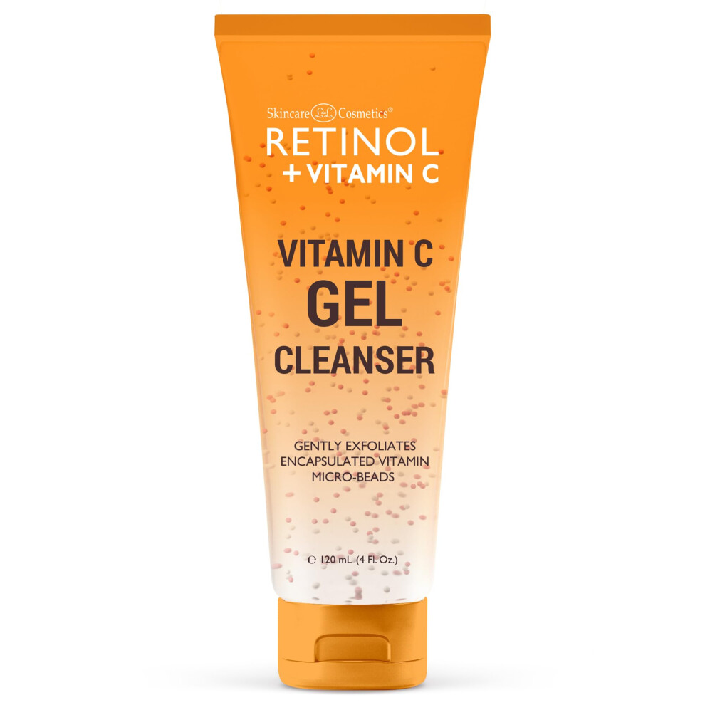 Retinol + Vitamin C Cleanser Face Wash Brightens And Reduces Signs Of Aging Fine Lines And Uneven Texture 4 Oz