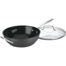 Cuisinart GG26-30H Greengourgourt Hard-anodis    wok saut    antiadh   sif avec couvercle en verre 12 pouces