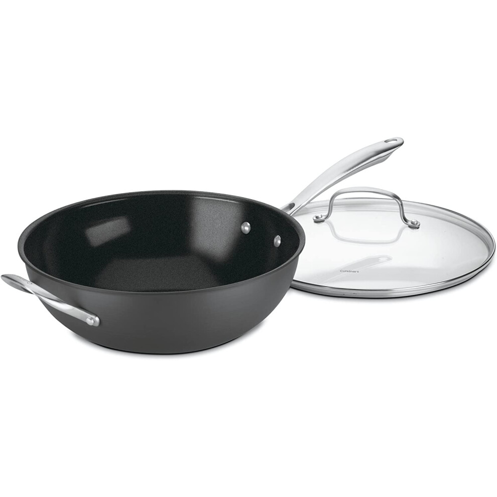 Cuisinart Gg26-30H Greengourmet Hard-Anodized Nonstick Stir-Fry Wok With Glass Cover 12-Inch