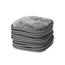 Panno Struccante Eurow, Lavabile e Riutilizzabile, 5 x 5 Pollici, Grigio, Confezione da 10