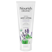 Lozione per il corpo biologico nutriente Menta di lavanda - Lozione per il corpo idratante per pelle secca con aloe biologico certificato Vera Shea O