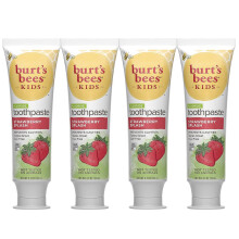 Burts Bees Detsk zubn pasta s jahodovou prchut s fluoridem Strawberry Splash 4,7 oz Balen po 4 ks