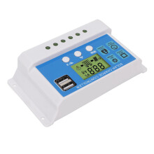 PWM-Solarladeregler 20A 12V/24V weißes LCD-Display