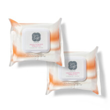 Simply Soft Makeup Remover Wipes Premium Ansigtsrensehndklder Citrus Duft Hypoallergen pH Balanceret 25 ct. (2 flip-top-pakker)